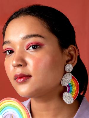 multi colored handcrafted drop earring - 17654513 - Standard Image - 3