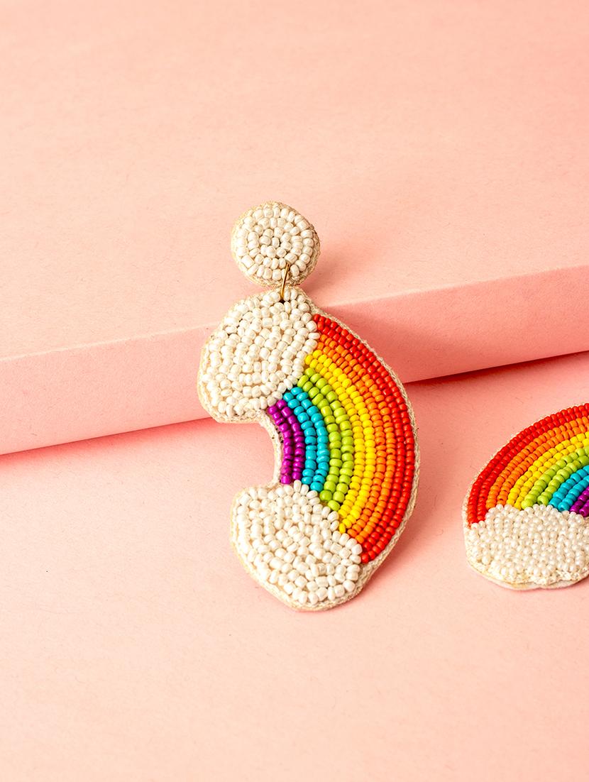 multi colored handcrafted drop earring - 17654513 - Zoom Image - 2