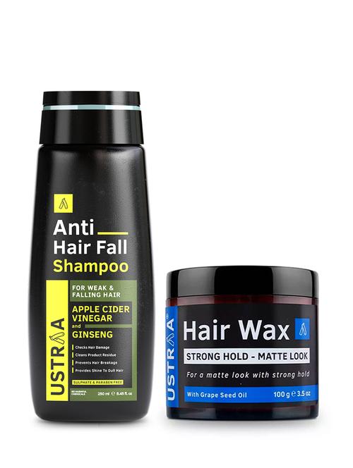 ustraa hair wax matte look - 100g & anti hair fall shampoo - 250ml - 17654954 - Standard Image - 1
