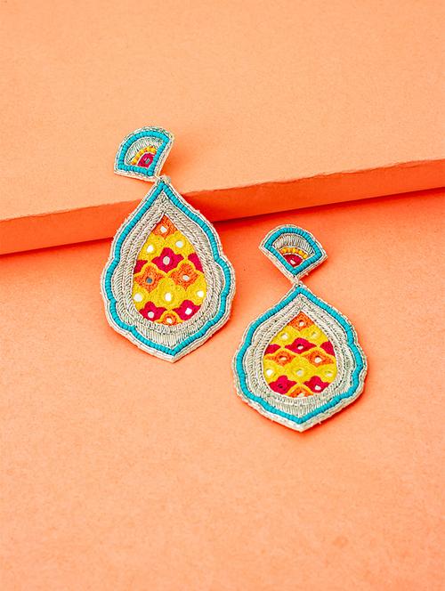 multi colored handcrafted drop earring - 17655049 - Standard Image - 1