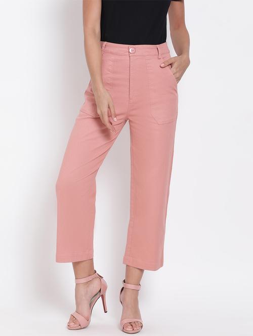 high rise flat front trouser - 17655104 - Standard Image - 1