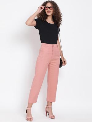 high rise flat front trouser - 17655104 - Standard Image - 4