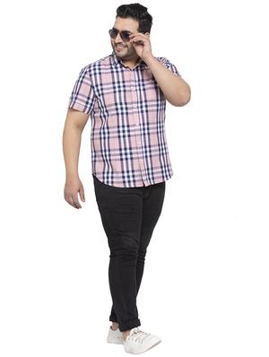 plus pink checkered casual shirt - 17655165 - Standard Image - 4
