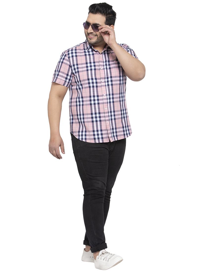 plus pink checkered casual shirt - 17655165 - Zoom Image - 4