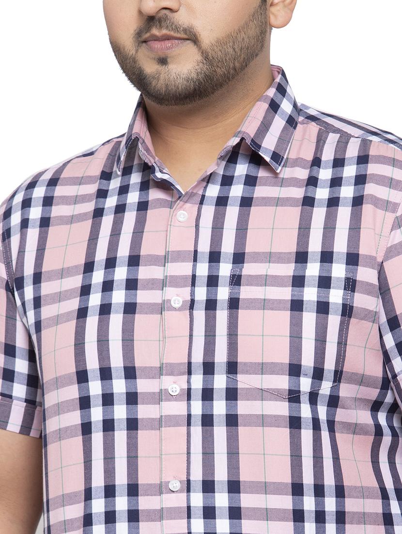 plus pink checkered casual shirt - 17655165 - Zoom Image - 5