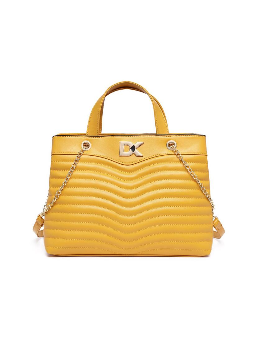 yellow leatherette (pu) regular handbag - 17655345 - Zoom Image - 1