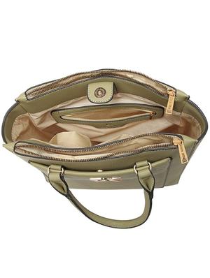 green leatherette (pu) regular handbag - 17655351 - Standard Image - 3