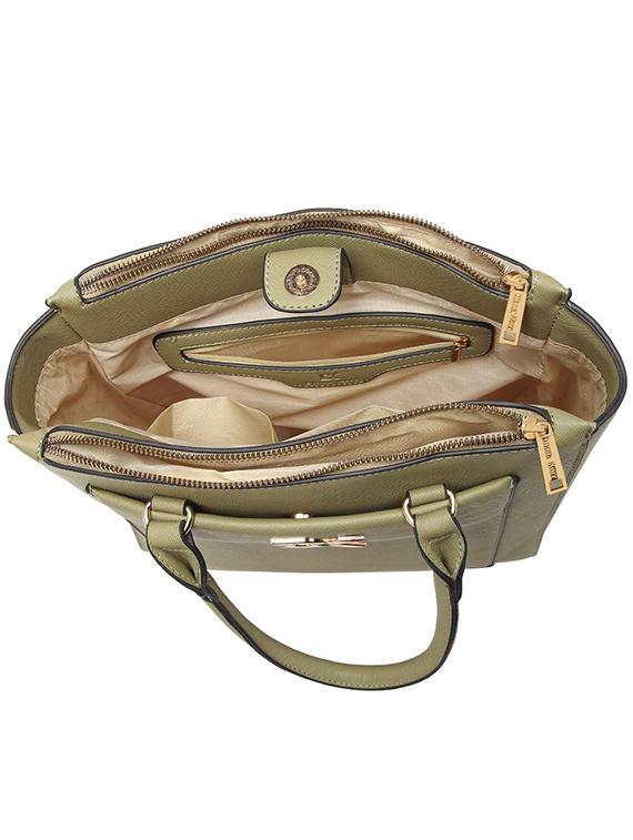 green leatherette (pu) regular handbag - 17655351 - Zoom Image - 3