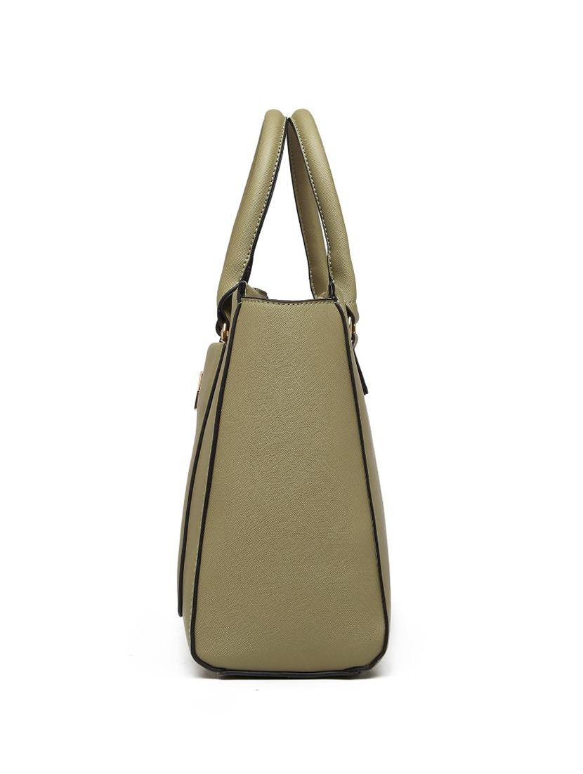 green leatherette (pu) regular handbag - 17655351 - Zoom Image - 6
