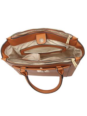 tan leatherette (pu) regular handbag - 17655364 - Standard Image - 3