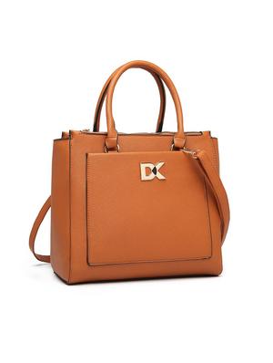 tan leatherette (pu) regular handbag - 17655364 - Standard Image - 5