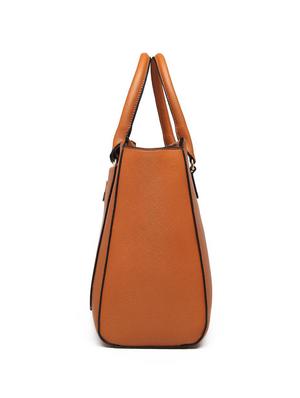 tan leatherette (pu) regular handbag - 17655364 - Standard Image - 6