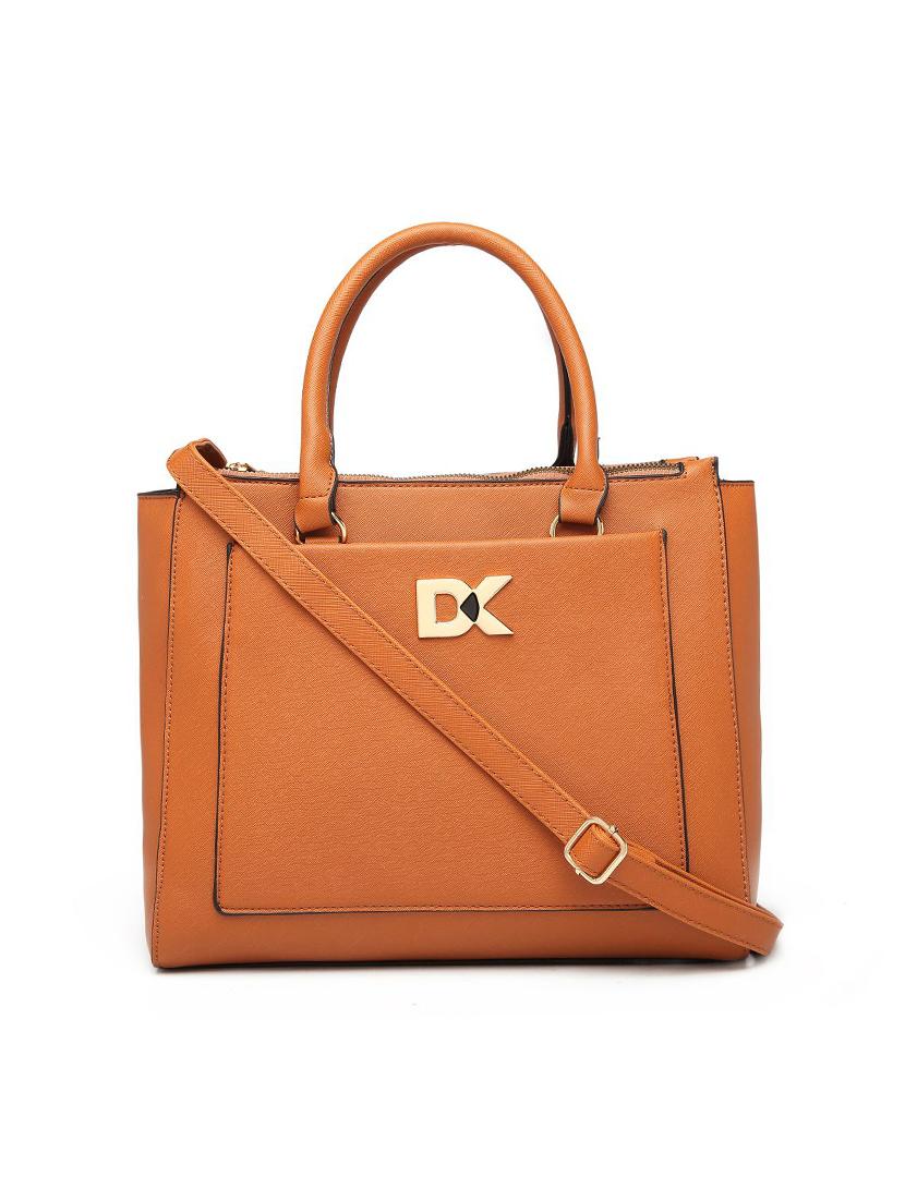 tan leatherette (pu) regular handbag - 17655364 - Zoom Image - 1