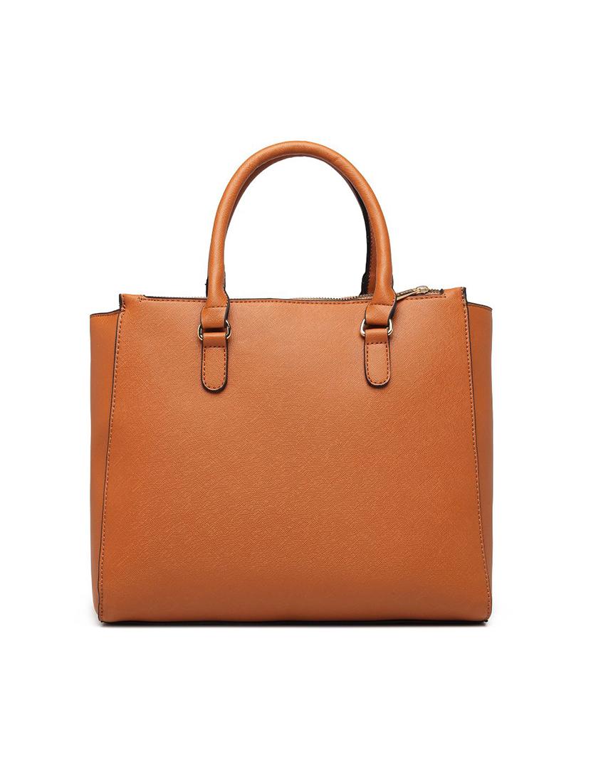 tan leatherette (pu) regular handbag - 17655364 - Zoom Image - 2