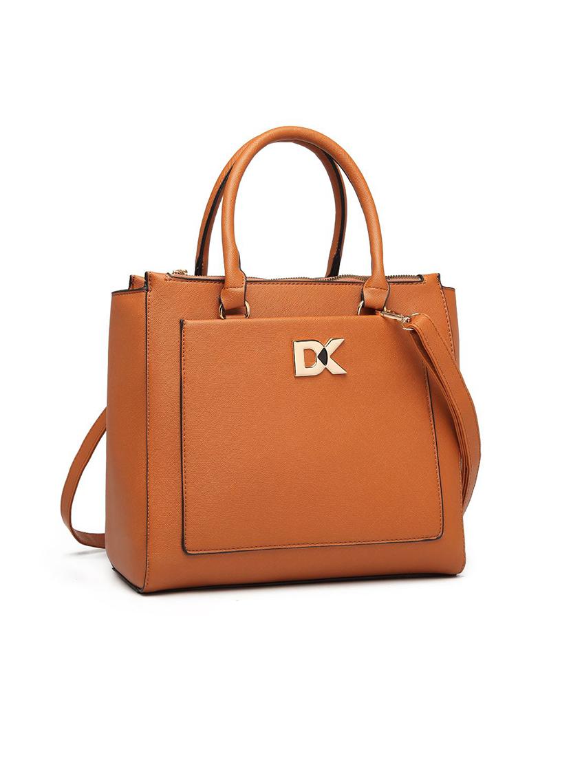 tan leatherette (pu) regular handbag - 17655364 - Zoom Image - 5