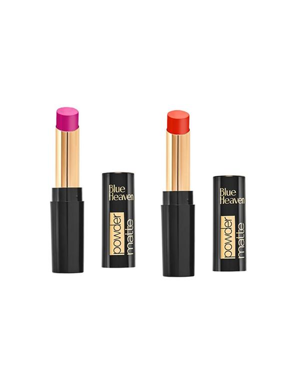 blue heaven combo of 2 powder matte lipsticks (dahila fields & fiery orange) - 17655632 - Zoom Image - 1