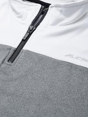 grey color block cut & sew sweatshirt - 17655684 - Standard Image - 5