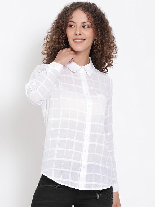 white self design shirt - 17655710 - Standard Image - 1
