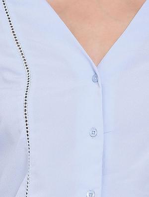 tie front crop top - 17655723 - Standard Image - 5