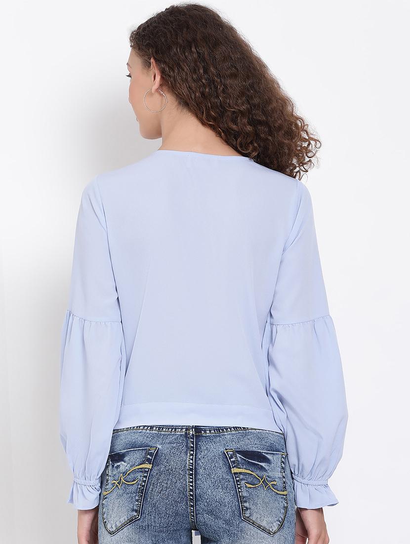 tie front crop top - 17655723 - Zoom Image - 3