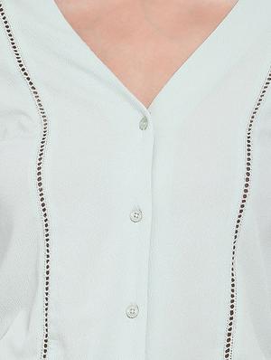 tie front crop top - 17655726 - Standard Image - 5