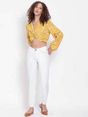 twist detail floral crop top - 17655730 - Standard Image - 4