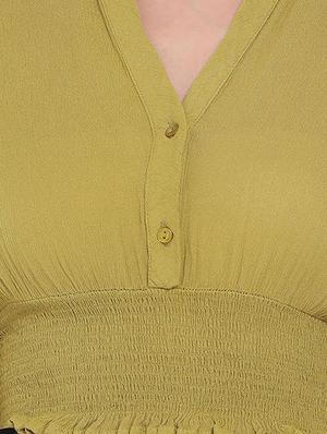 olive solid crop top - 17655742 - Standard Image - 5