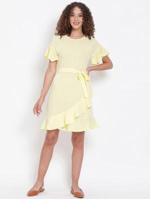tie front frill detail dress - 17655758 - Standard Image - 4