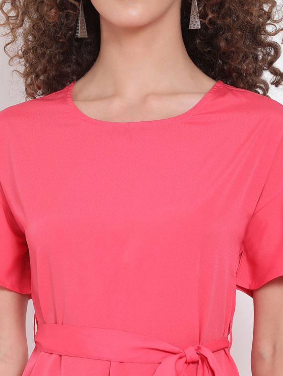 tie front frill detail dress - 17655759 - Zoom Image - 5