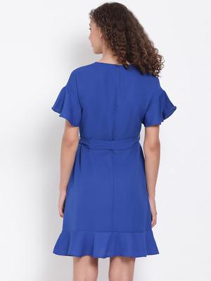 tie front frill detail dress - 17655760 - Standard Image - 3