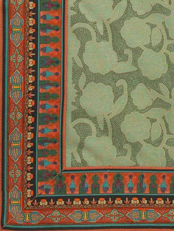 floral printed saree with blouse - 17656356 - Zoom Image - 4