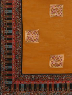 mustard printed saree with blouse - 17656357 - Standard Image - 4