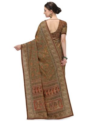 floral printed saree with blouse - 17656390 - Standard Image - 2