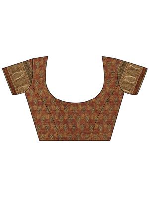 floral printed saree with blouse - 17656390 - Standard Image - 3