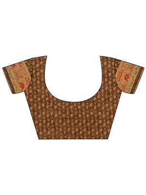 floral printed saree with blouse - 17656393 - Standard Image - 3