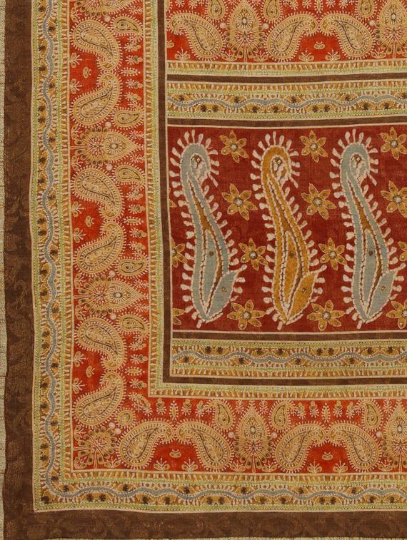floral printed saree with blouse - 17656393 - Zoom Image - 4