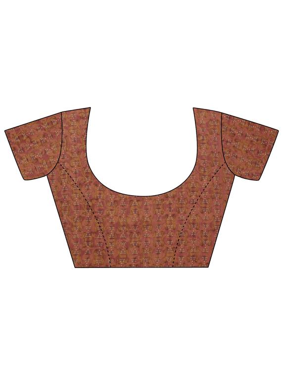ikat printed saree with blouse - 17656398 - Zoom Image - 3