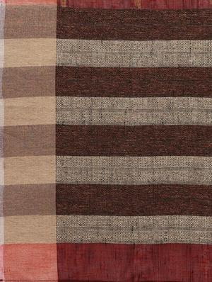 maroon linen woven saree with blouse - 17656405 - Standard Image - 4