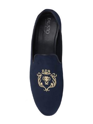 navy pu slip on loafers - 17656772 - Standard Image - 3