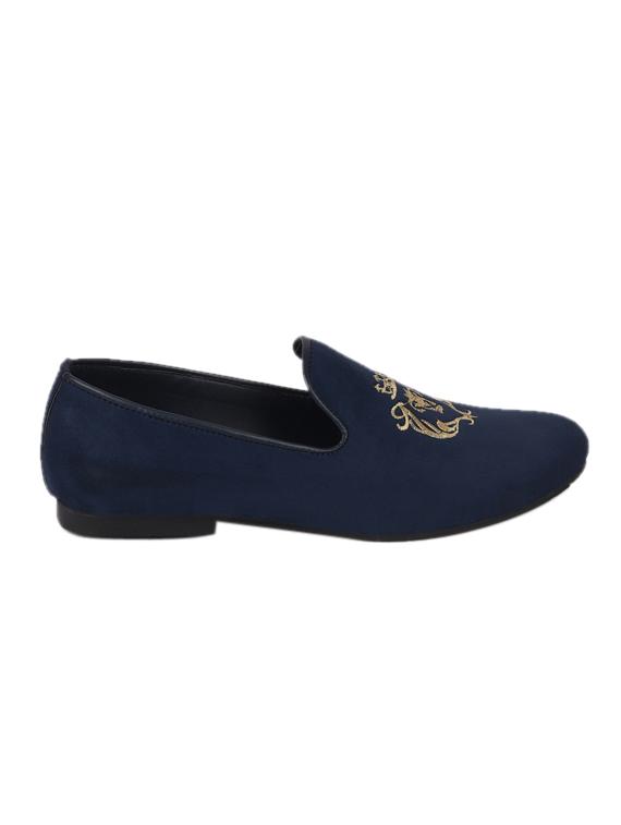 navy pu slip on loafers - 17656772 - Zoom Image - 2