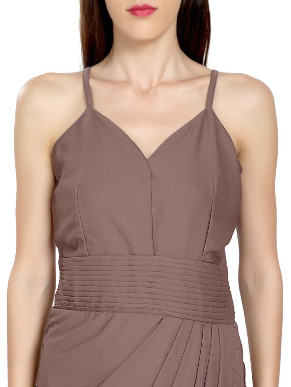 cami neck draped bodycon dress - 17656819 - Zoom Image - 4