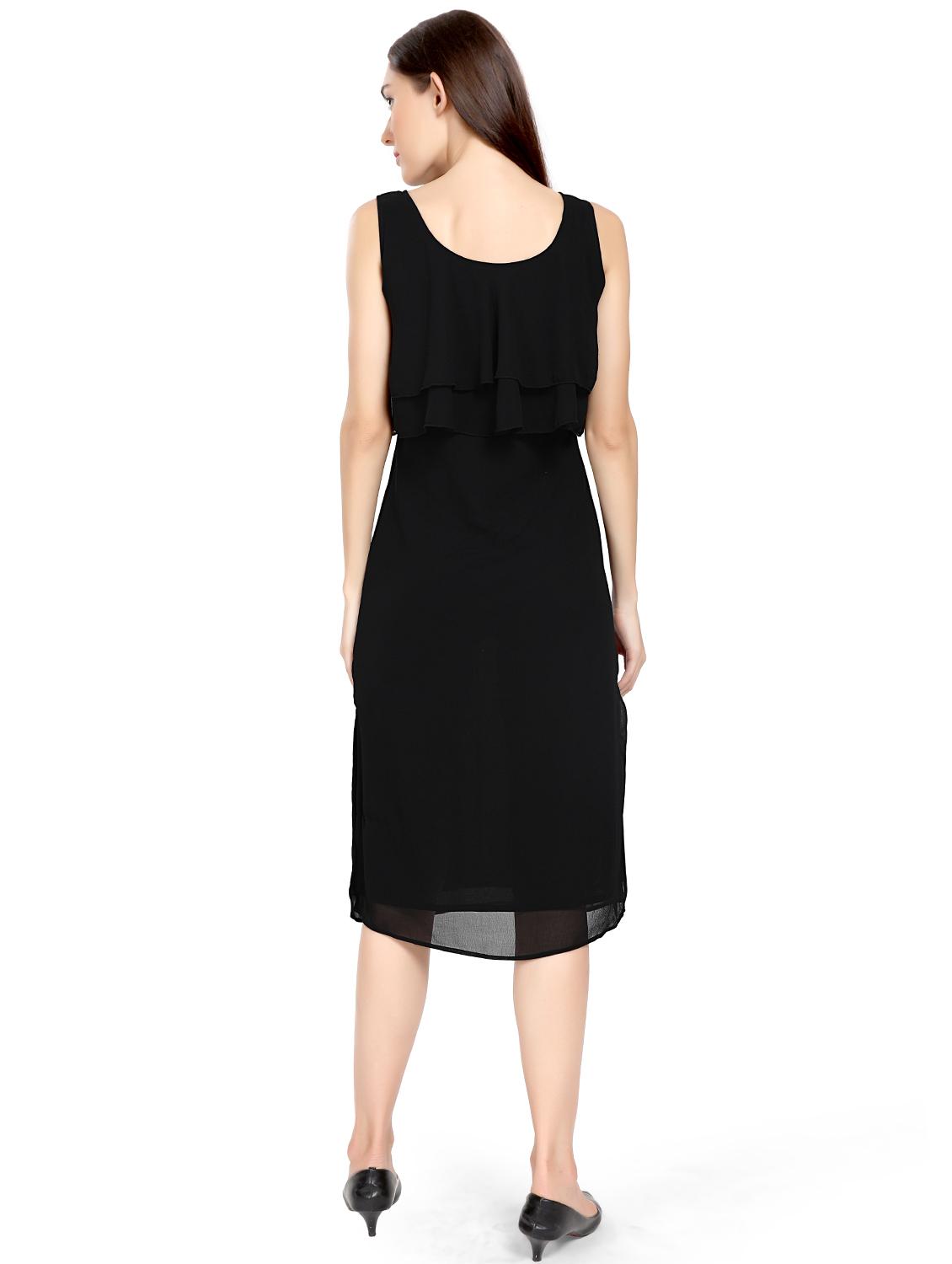 round neck layered a-line dress - 17656824 - Zoom Image - 3