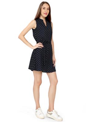 tie front polka dot a-line dress - 17656829 - Standard Image - 4