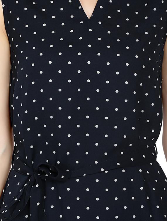 tie front polka dot a-line dress - 17656829 - Zoom Image - 5