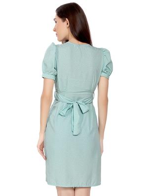 tie back printed pencil dress - 17656831 - Standard Image - 3
