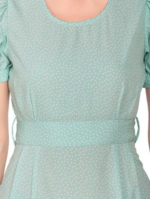 tie back printed pencil dress - 17656831 - Standard Image - 5