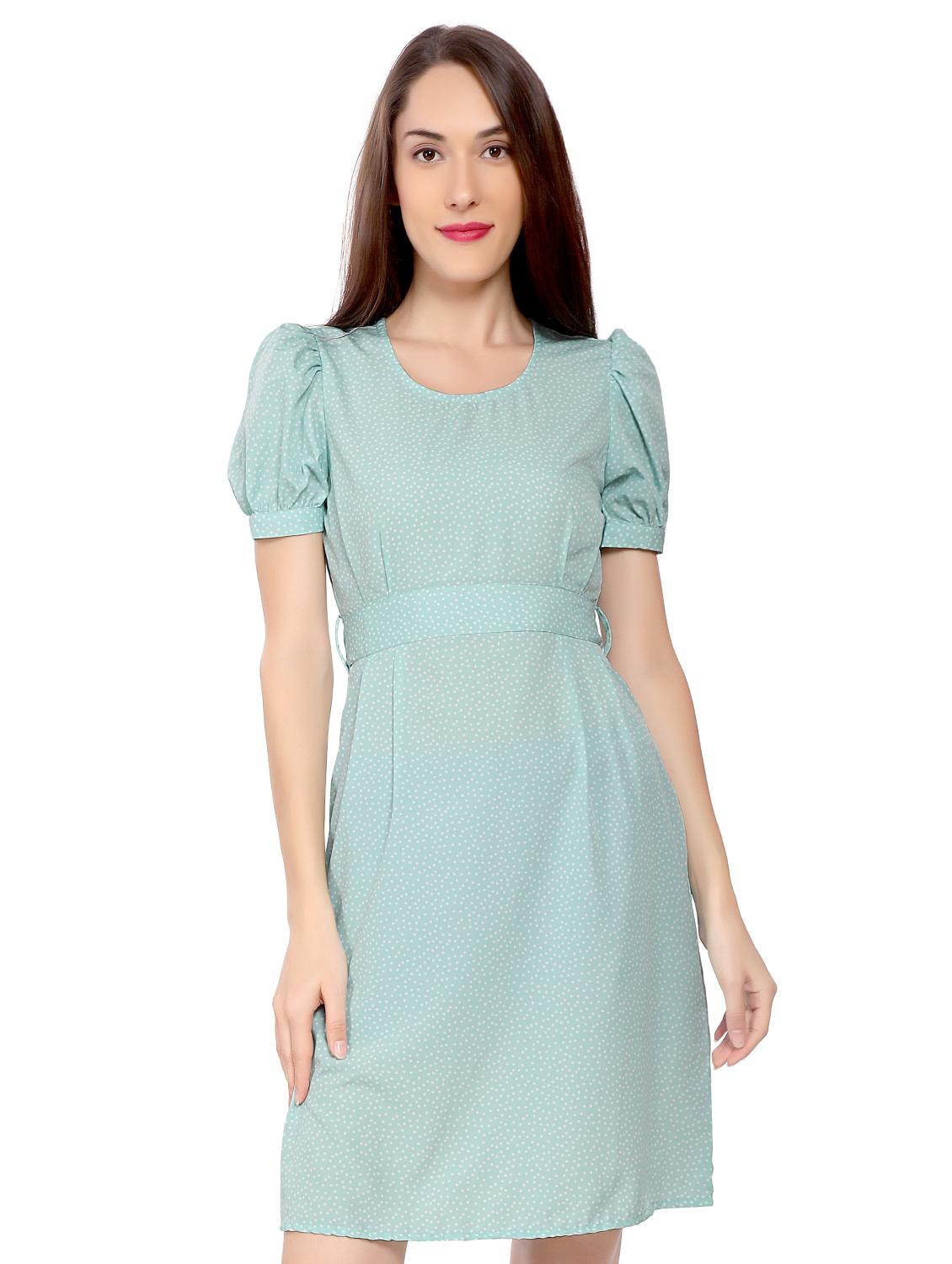 tie back printed pencil dress - 17656831 - Zoom Image - 1