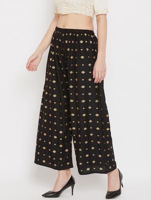 black rayon palazzos - 17656924 - Standard Image - 2