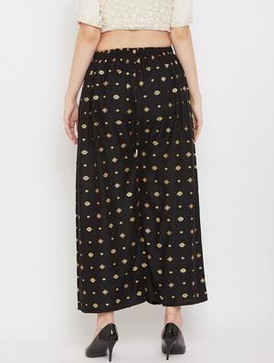 black rayon palazzos - 17656924 - Standard Image - 3