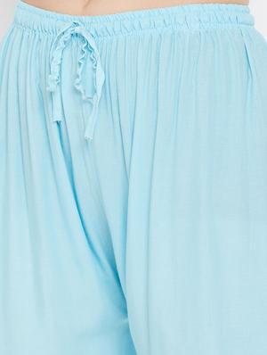 light blue rayon palazzos - 17656928 - Standard Image - 4